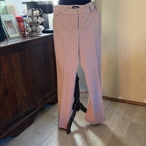Express Women's Pinstriped Trousers in Light Pink
